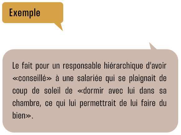 Exemple de harcèlement sexuel du type 1